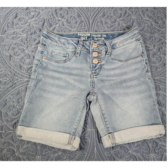 Girls Shorts Regular Rise Bermuda - Brand Hippie Girl - Size 8 - Picture 1 of 4